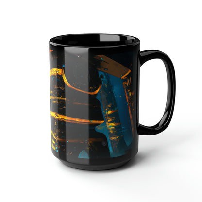 Valor Point - Capital, Abstractly - Black Ceramic Mug 15oz