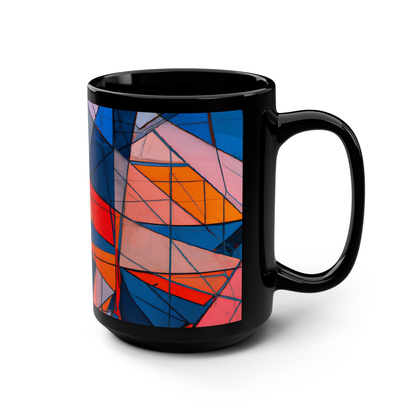 Lorraine Thatcher - Air Resistance Force, Abstractly - Black Ceramic Mug 15oz