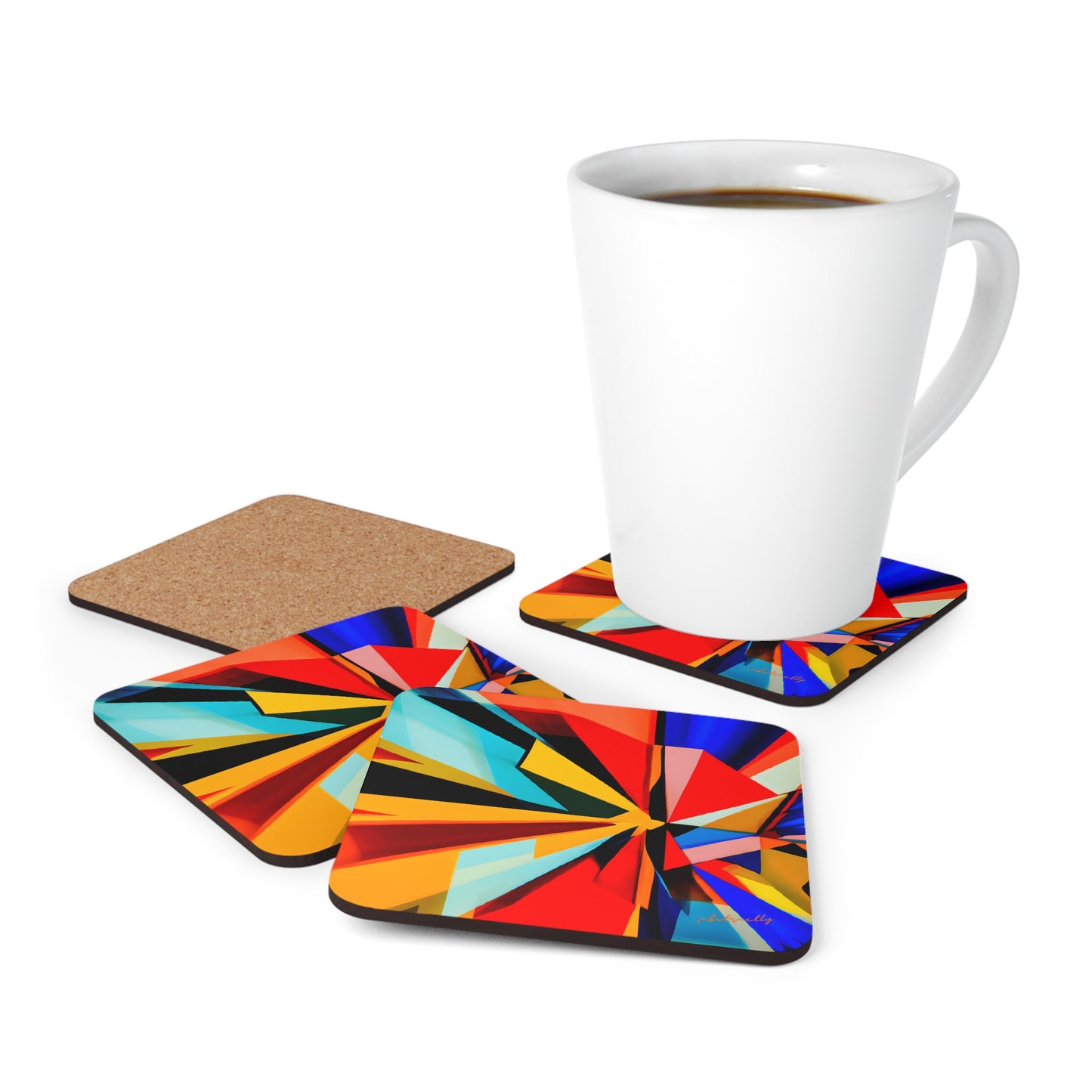 Oliver Lancaster - Electric Force, Abstractly - Corkwood Coaster Set of 4