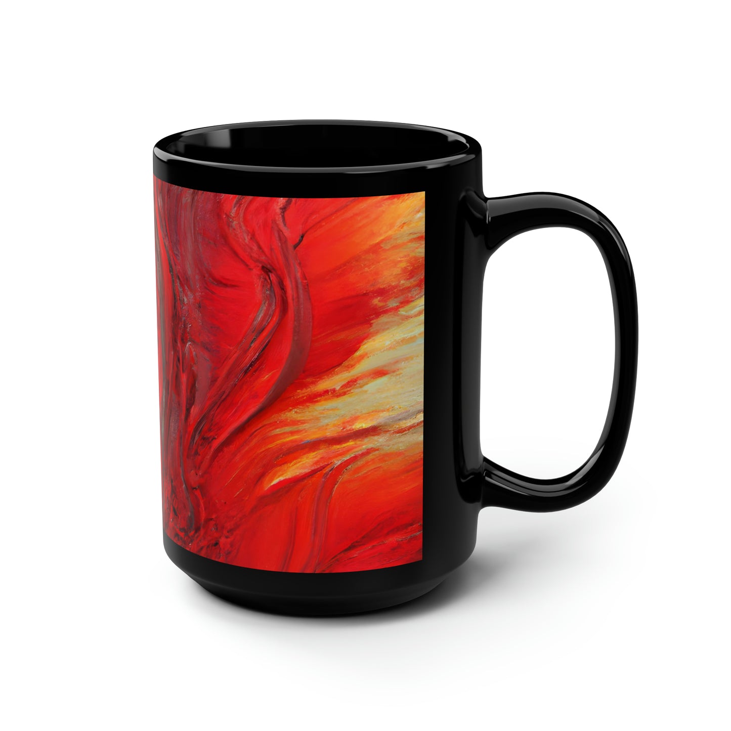 Luminous Neonite - Chemistry, Abstractly - Black Ceramic Mug 15oz