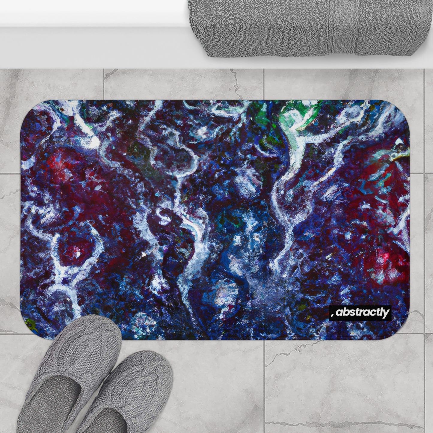 Violet Emission Oxide - Chemistry, Abstractly - Bath Mat