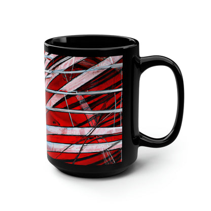 Madison Fletcher - Spring Force, Abstractly - Black Ceramic Mug 15oz