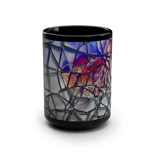 Elise Harrington - Tension Force, Abstractly - Black Ceramic Mug 15oz