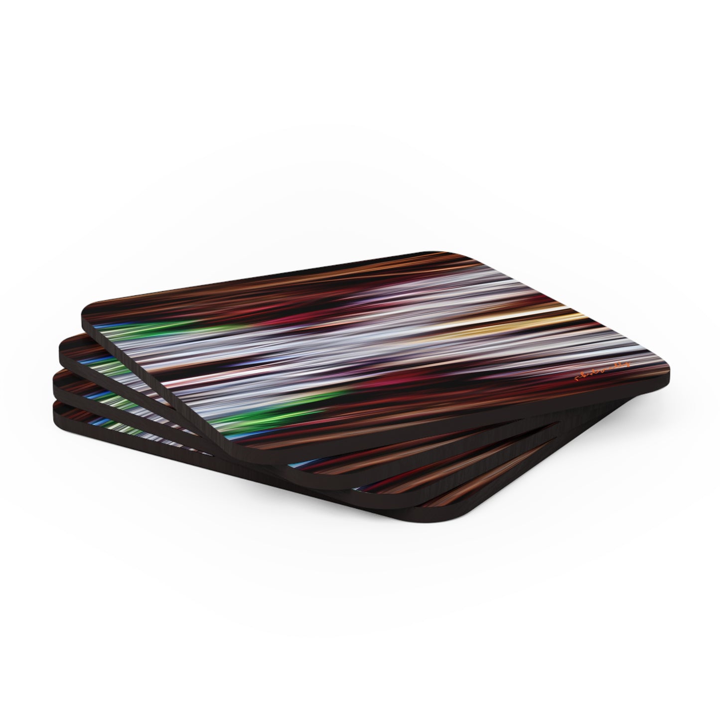 Victor Kienzle - Spring Force, Abstractly - Corkwood Coaster Set of 4