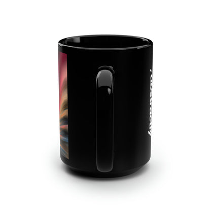 George Strickland - Gravity Force, Abstractly - Black Ceramic Mug 15oz