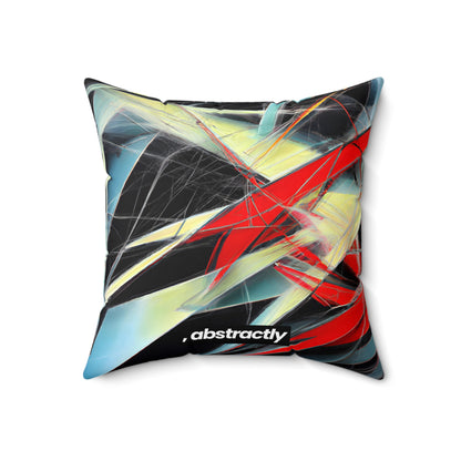 Joan Beaumont - Electromagnetic Force, Abstractly - Faux Suede Throw Pillow