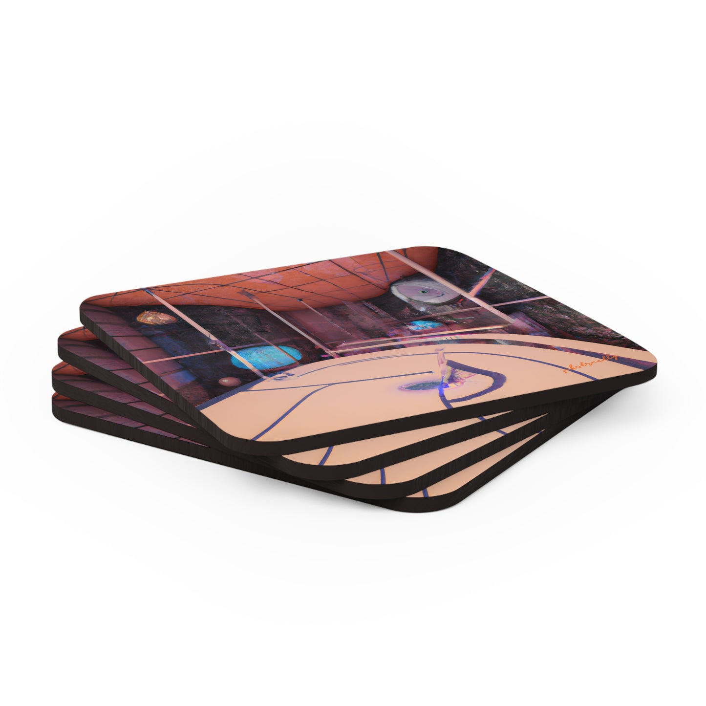 Spectrum Finance - Principle, Abstractly - Corkwood Coaster Set of 4