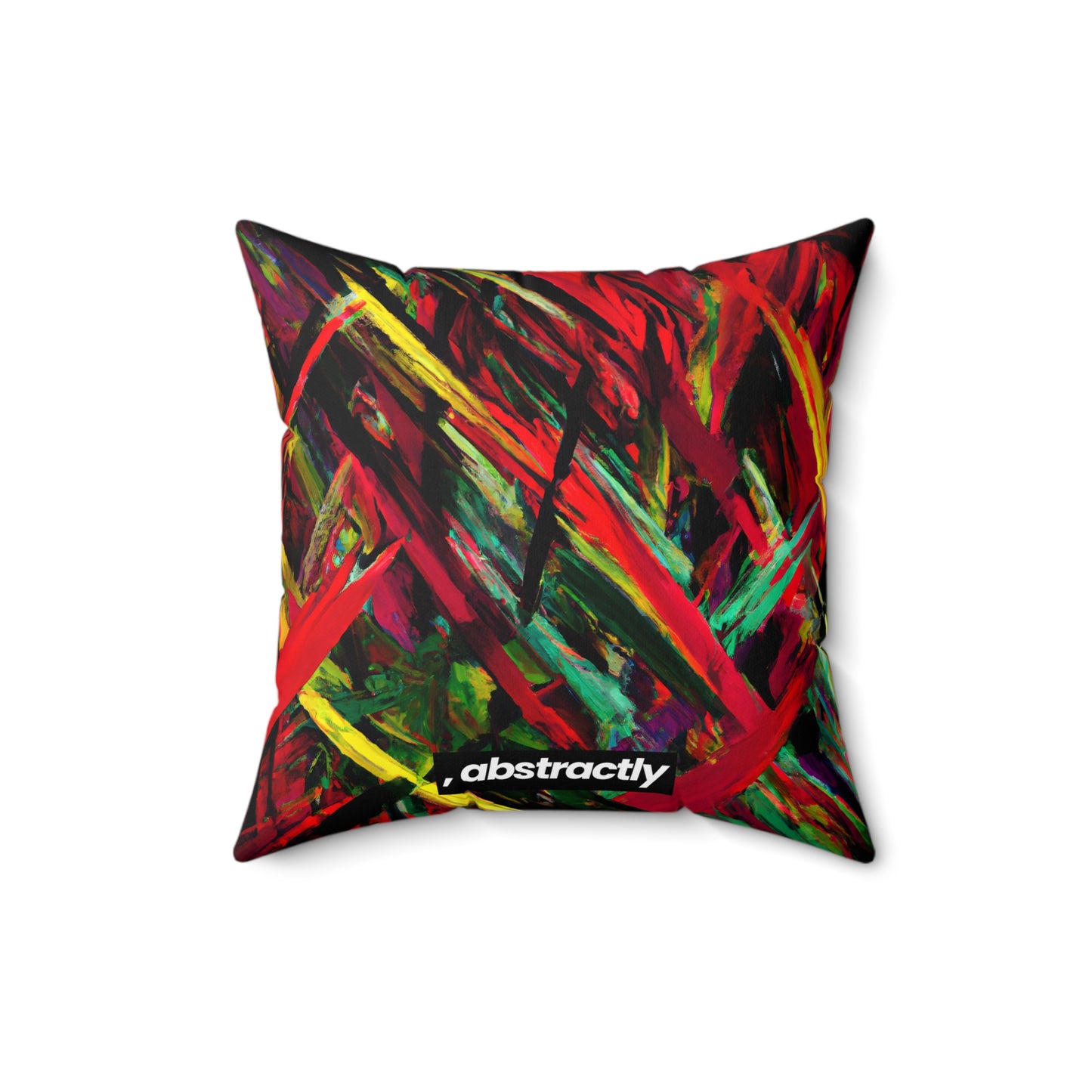 Jack Marcus - Electric Force, Abstractly - Faux Suede Throw Pillow