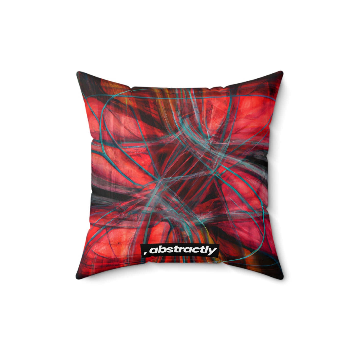 Lois Strauss - Electromagnetic Force, Abstractly - Faux Suede Throw Pillow