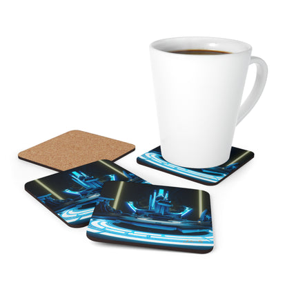 Vertex Financial - Asset, Abstractly - Corkwood Coaster Set of 4