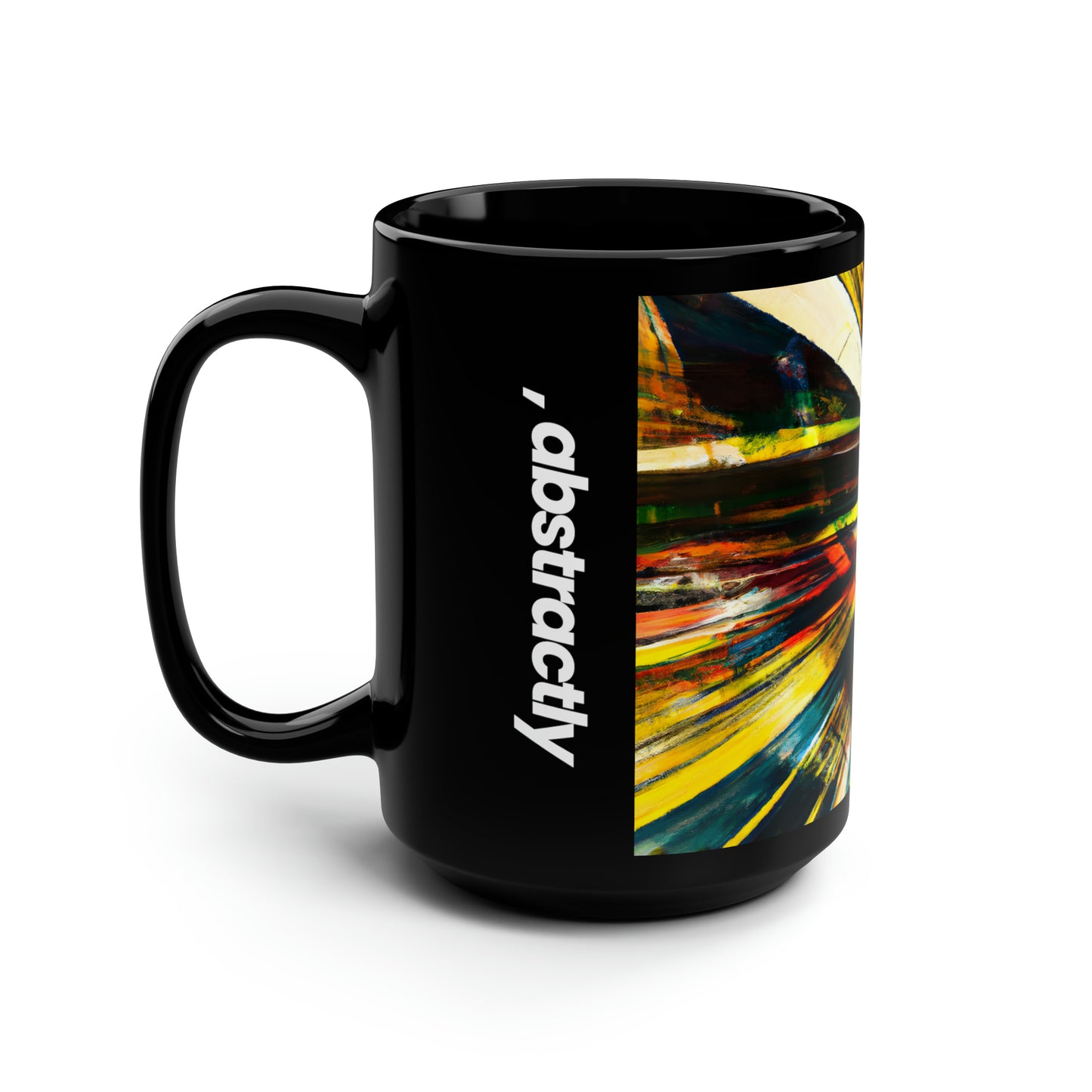 Daryl Norton - Electric Force, Abstractly - Black Ceramic Mug 15oz