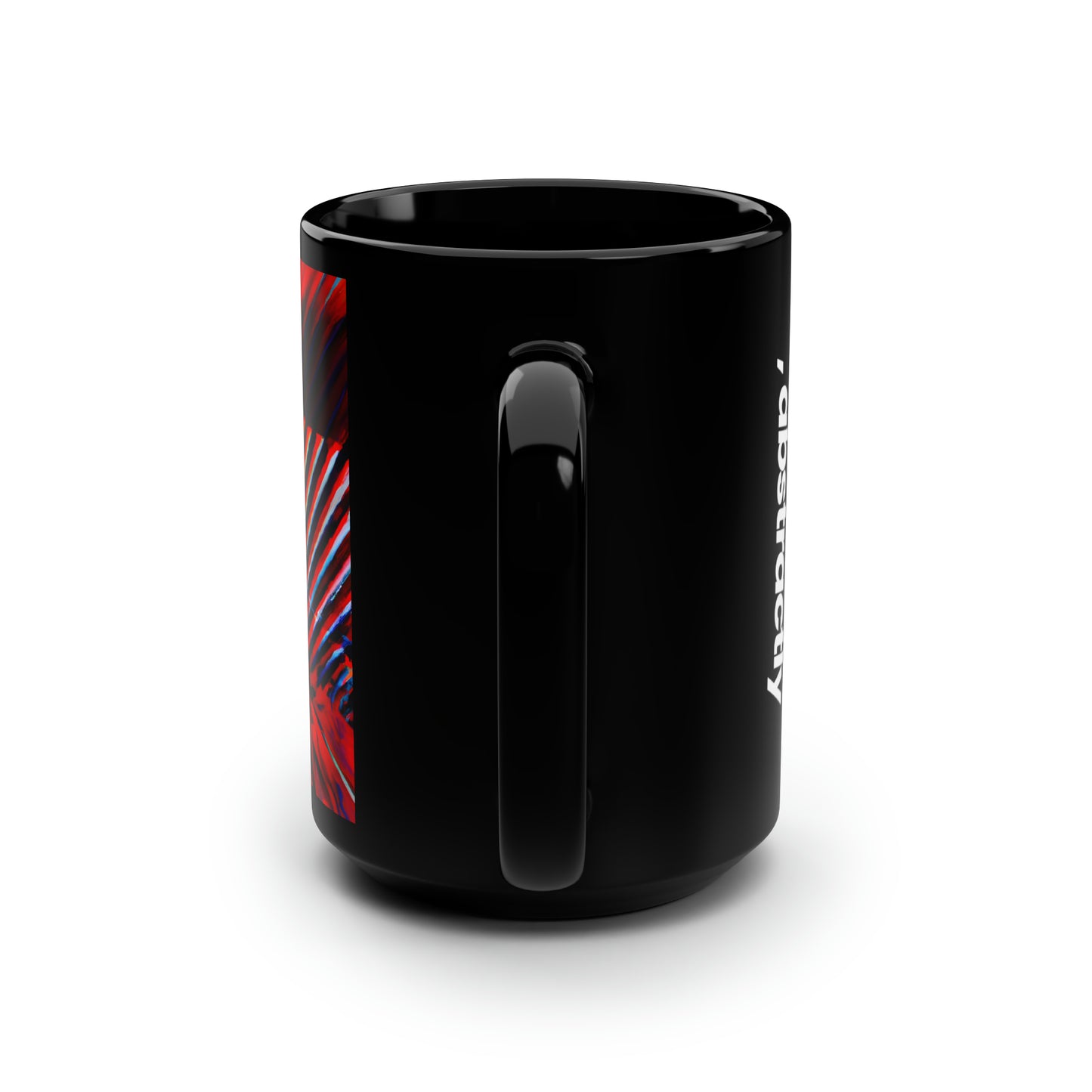 Oliver Maddox - Air Resistance Force, Abstractly - Black Ceramic Mug 15oz