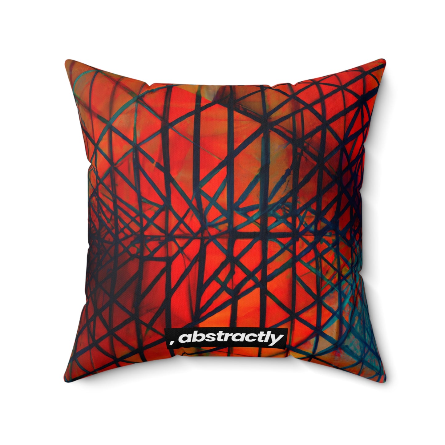 Harold Fitzsimmons - Tension Force, Abstractly - Faux Suede Throw Pillow