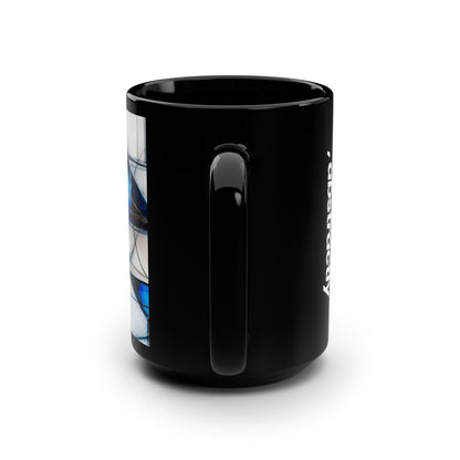 Frederick Hansen - Strong Force, Abstractly - Black Ceramic Mug 15oz