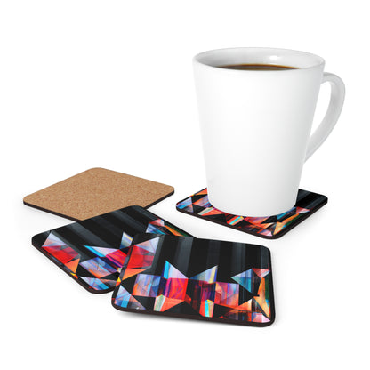 Elena Fuchs - Applied Force, Abstractly - Corkwood Coaster Set of 4