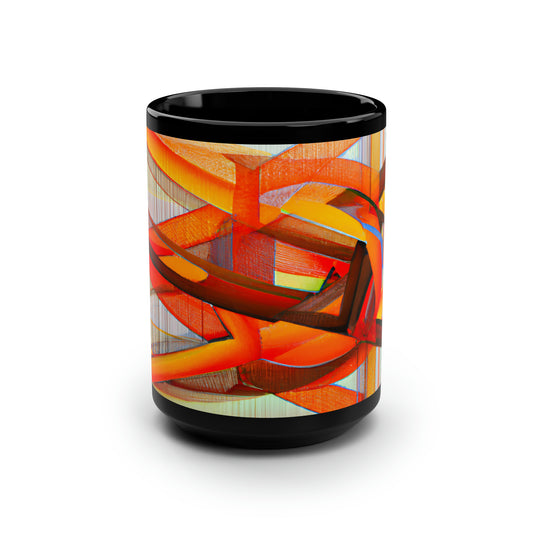 Dorian Stansfield - Magnetic Force, Abstractly - Black Ceramic Mug 15oz