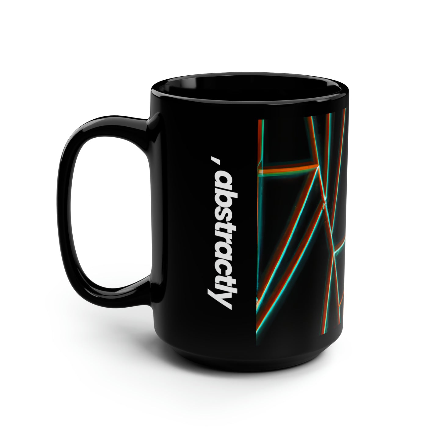 Alec Richardson - Tension Force, Abstractly - Black Ceramic Mug 15oz