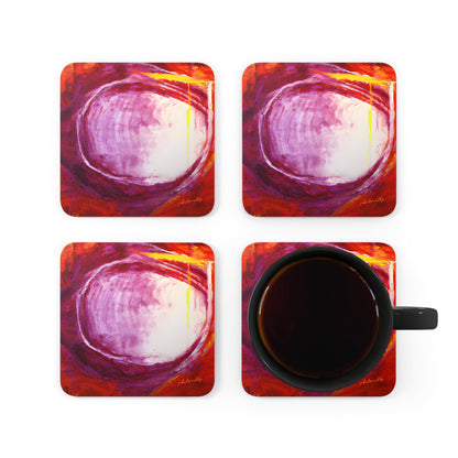 Quazarium Crystalite - Vanadium, Abstractly - Corkwood Coaster Set of 4