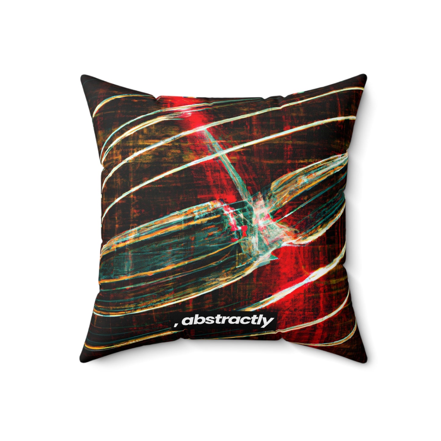 Joyce Lancaster - Electromagnetic Force, Abstractly - Faux Suede Throw Pillow