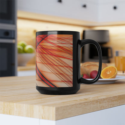 Ellis Rothman - Magnetic Force, Abstractly - Black Ceramic Mug 15oz