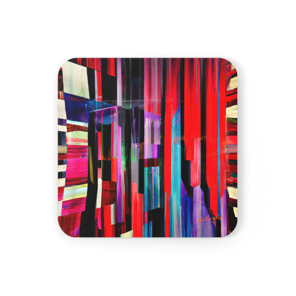 Herbert Steinberg - Air Resistance Force, Abstractly  - Corkwood Coaster Set of 4