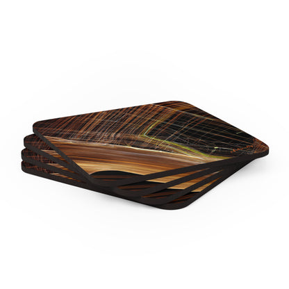 Aaron Henderson - Spring Force, Abstractly - Corkwood Coaster Set of 4