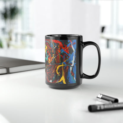 Galactic Ironium - Chemistry, Abstractly - Black Ceramic Mug 15oz