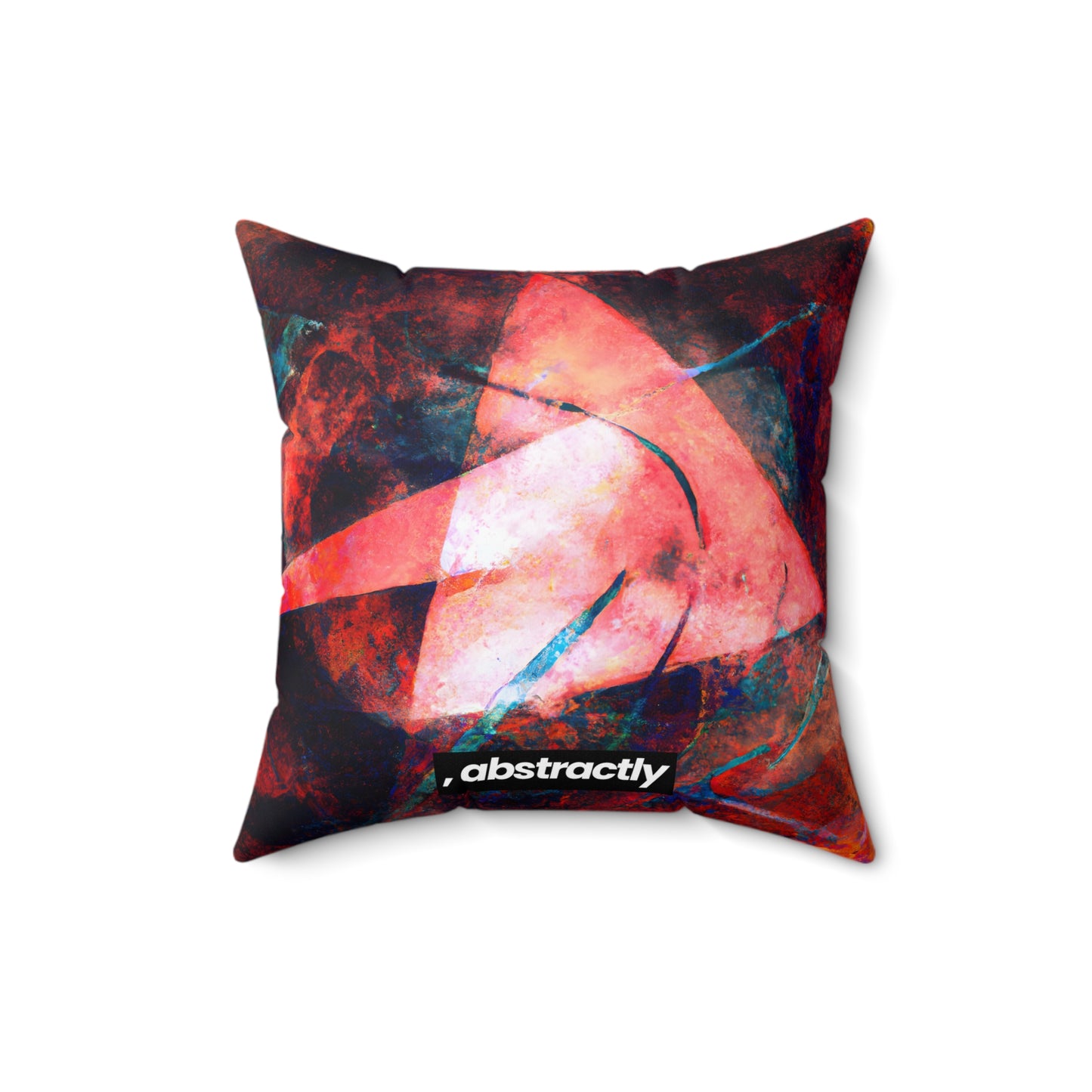 Albert Delgado - Electromagnetic Force, Abstractly - Faux Suede Throw Pillow