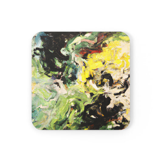 Lustra Vanadium Crystal - Chemistry, Abstractly - Corkwood Coaster Set of 4