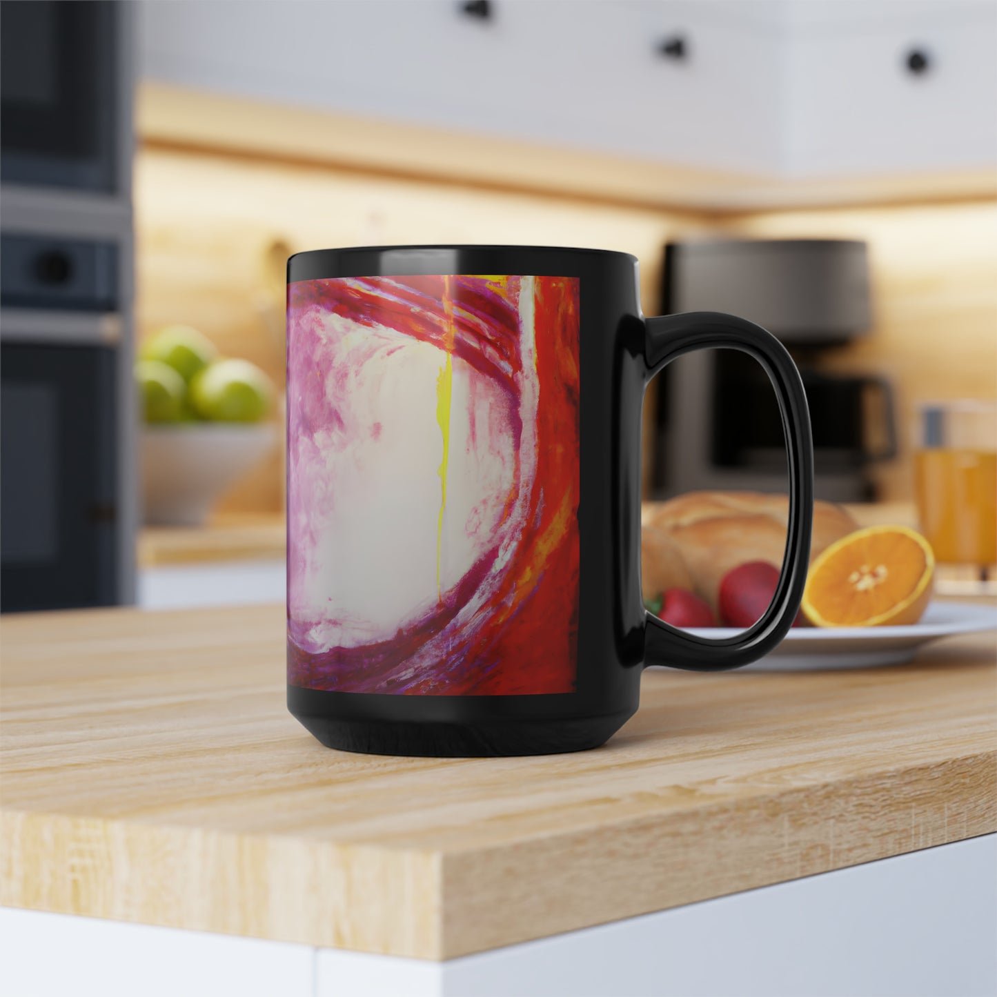 Quazarium Crystalite - Vanadium, Abstractly - Black Ceramic Mug 15oz