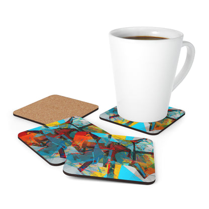 Roy Rosenberg - Strong Force, Abstractly - Corkwood Coaster Set of 4