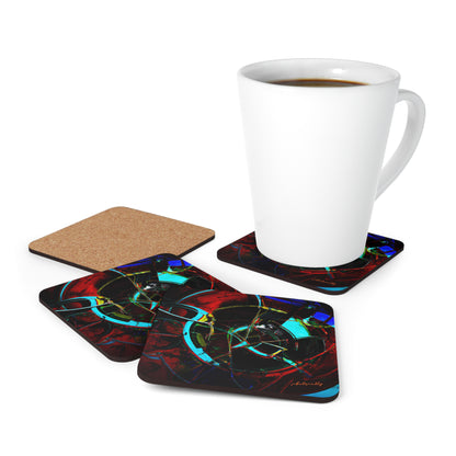 Lorena Sheffield - Electromagnetic Force, Abstractly - Corkwood Coaster Set of 4