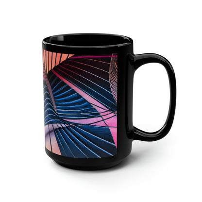 Astrid Nielsen - Strong Force, Abstractly - Black Ceramic Mug 15oz