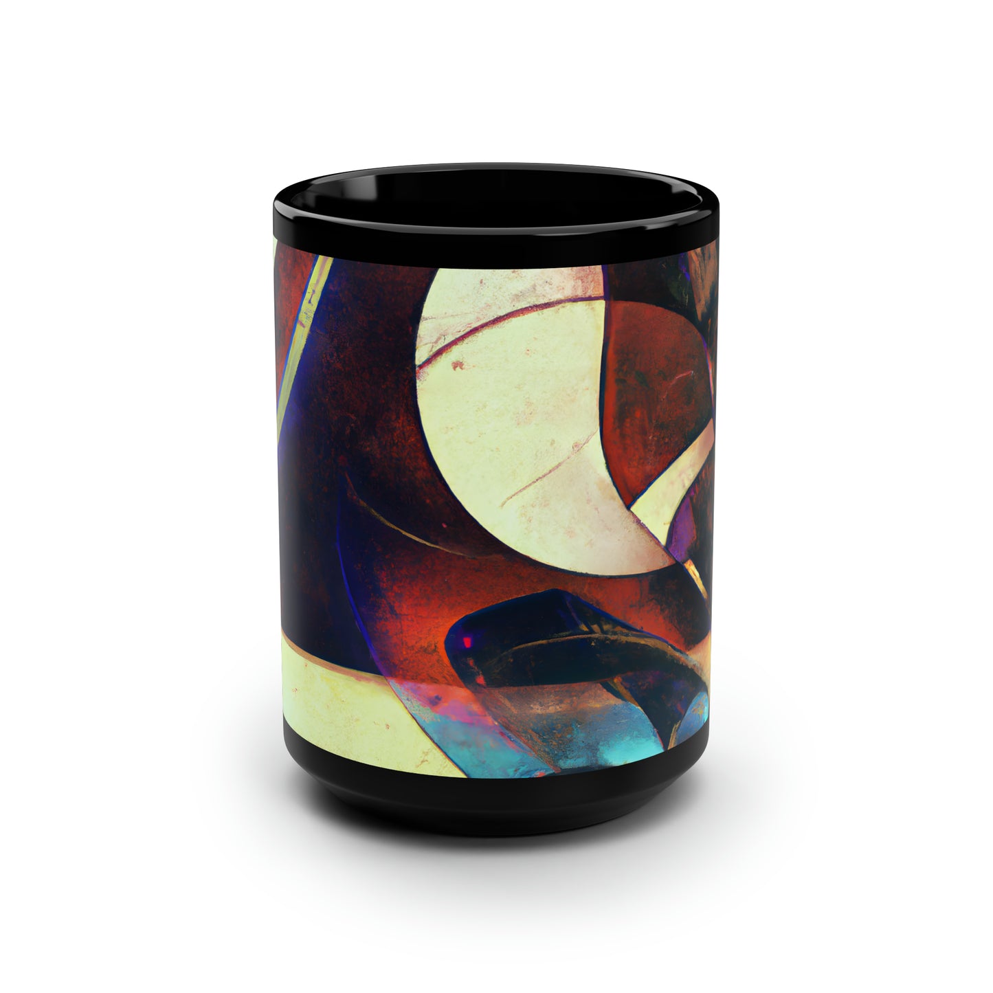 Marianne Rosenfield - Strong Force, Abstractly - Black Ceramic Mug 15oz