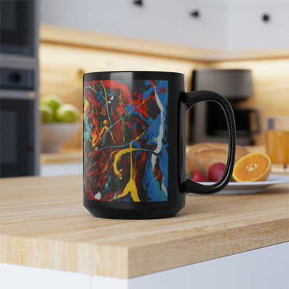 Galactic Ironium - Chemistry, Abstractly - Black Ceramic Mug 15oz