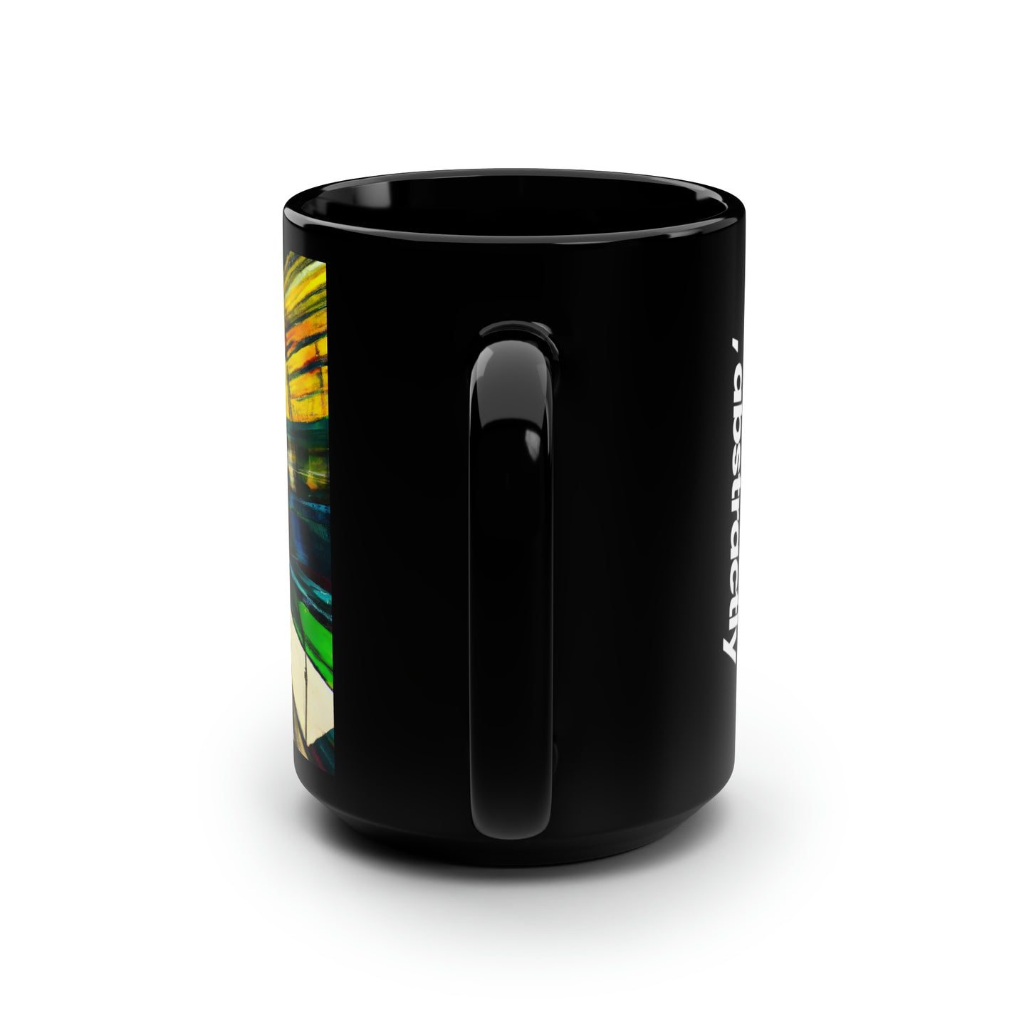 Daryl Norton - Electric Force, Abstractly - Black Ceramic Mug 15oz