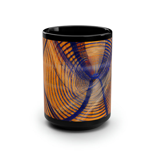 Carolyn Bennett - Spring Force, Abstractly - Black Ceramic Mug 15oz