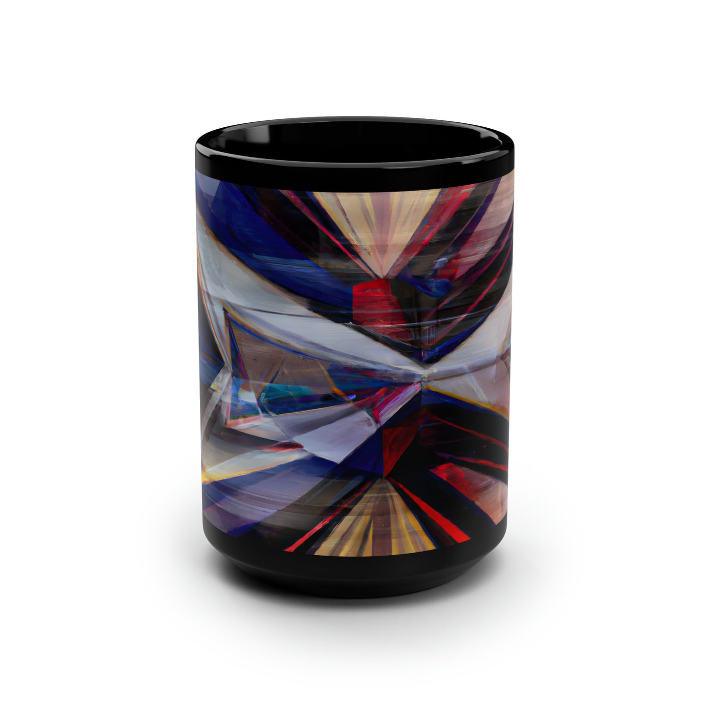 Avery Rosenberg - Applied Force, Abstractly - Black Ceramic Mug 15oz