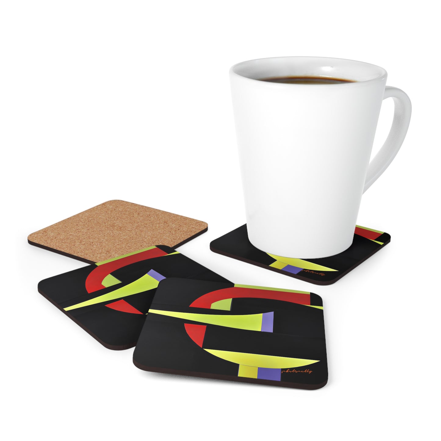 Helen Richmond - Spring Force, Abstractly - Corkwood Coaster Set of 4