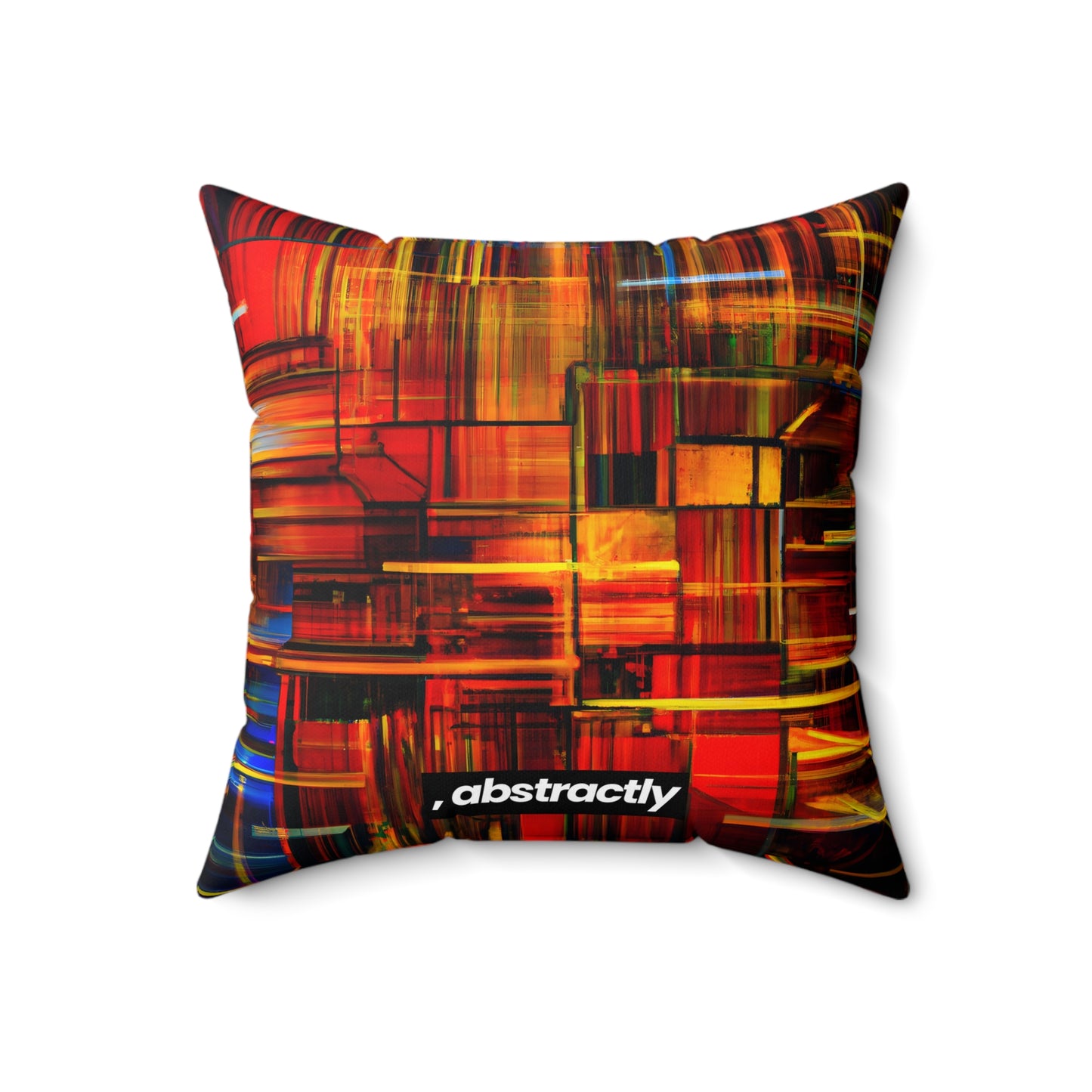 Charlotte Bingham - Electric Force, Abstractly - Faux Suede Throw Pillow