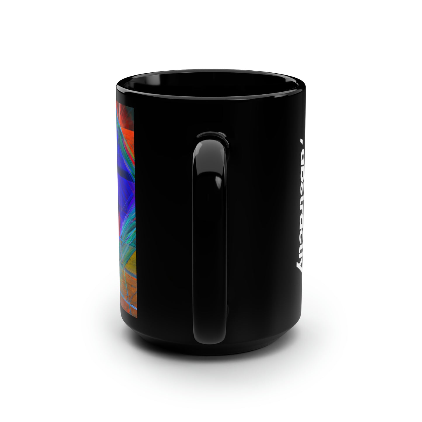 Isabella Rutherford - Gravity Force, Abstractly - Black Ceramic Mug 15oz