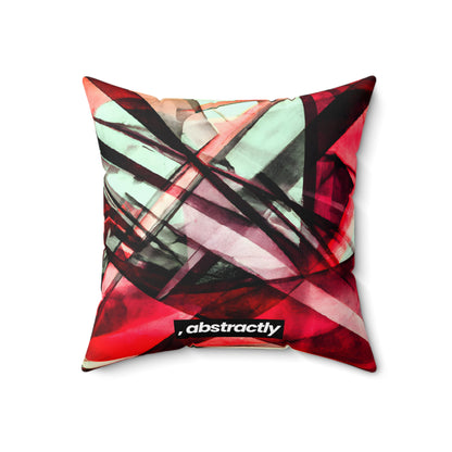 Phyllis Gallagher - Applied Force, Abstractly - Faux Suede Throw Pillow