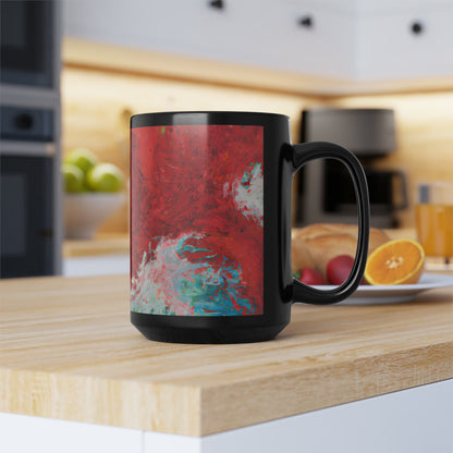 Fluoridium Hexanate - Chemistry, Abstractly - Black Ceramic Mug 15oz