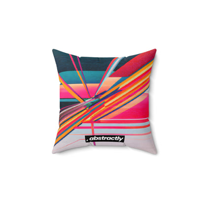 Elizabeth Perkins - Electric Force, Abstractly - Faux Suede Throw Pillow