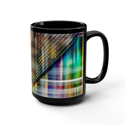 Marshall Sobel - Strong Force, Abstractly - Black Ceramic Mug 15oz