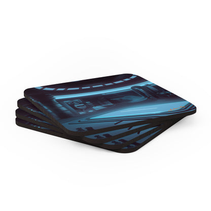 Blue Summit Financial - Interest, Abstractly - Corkwood Coaster Set of 4