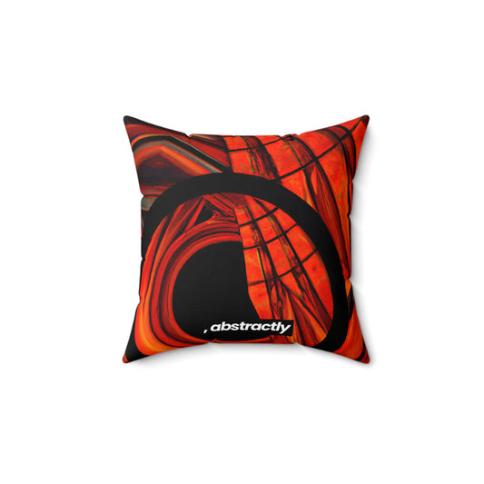 Kathleen Sterling - Tension Force, Abstractly - Faux Suede Throw Pillow