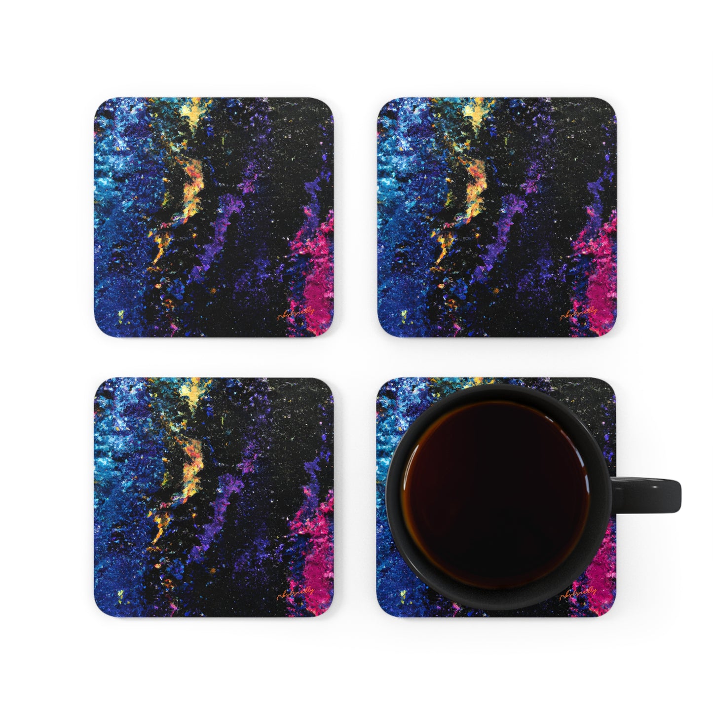 Augustine Oxide - Chemistry, Abstractly - Corkwood Coaster Set of 4