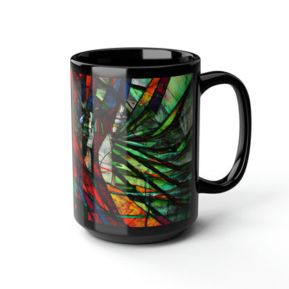 Nora Blythe - Gravity Force, Abstractly - Black Ceramic Mug 15oz