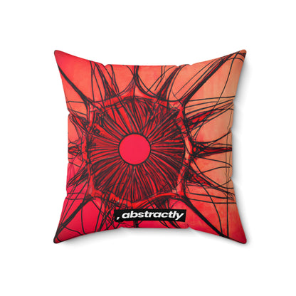 Elizabeth Rutherford - Magnetic Force, Abstractly - Faux Suede Throw Pillow